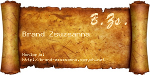 Brand Zsuzsanna névjegykártya